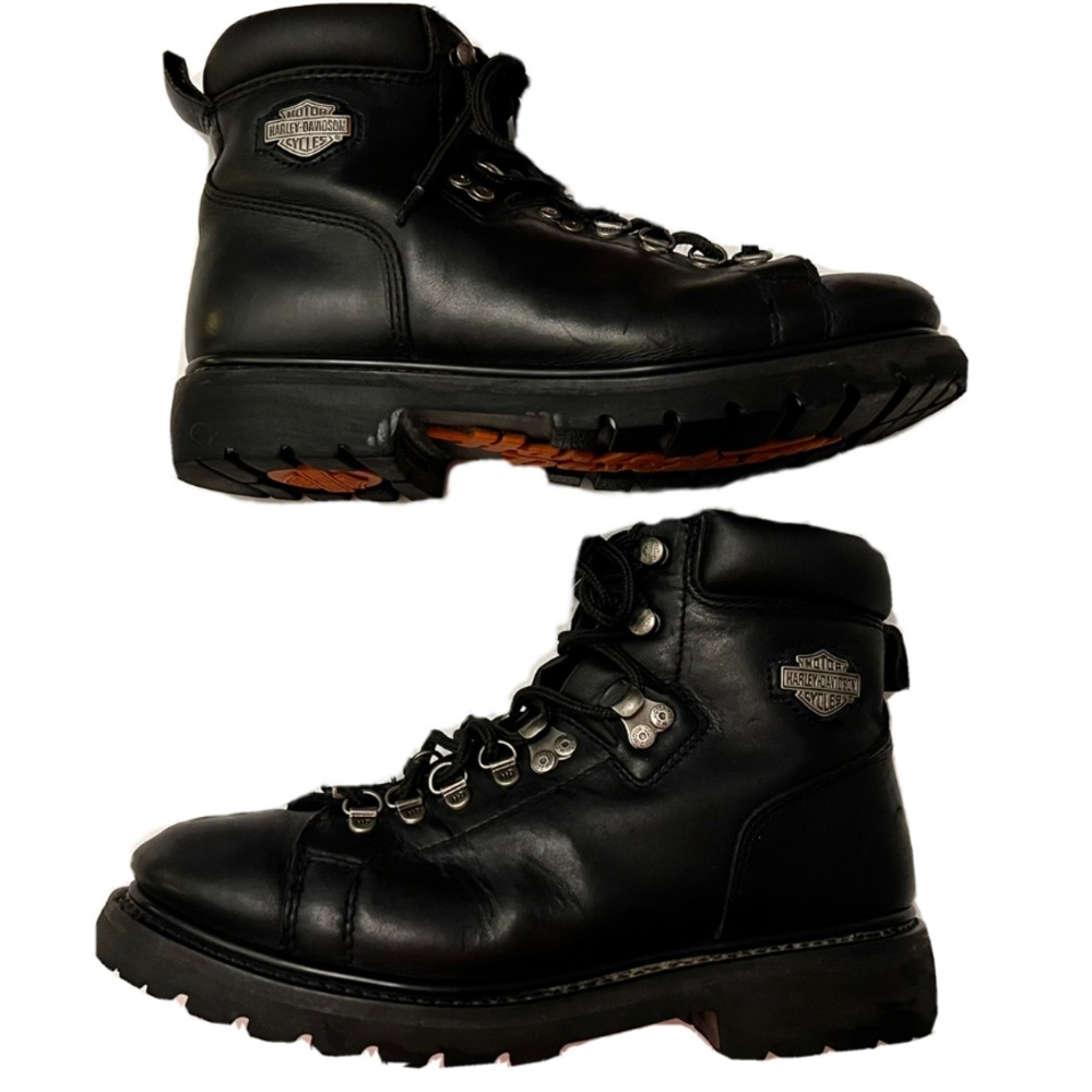 Harley Davidson Dipstick Boots Men's Size 8.5 Black Leather Motorcycle D91610 - Picture 15 of 16